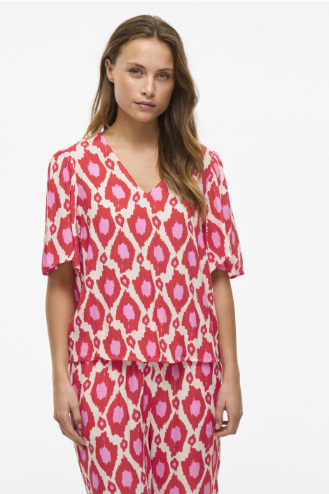 Vila rode dames blouse