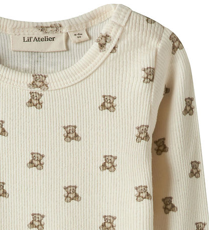 Lil' Atelier Body l/ä - Rib - NbnGavo - Turteltaube/Teddy Bear