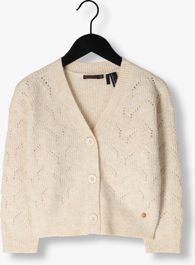 NONO ecru nono vest nova girls knitted button up cardigan white