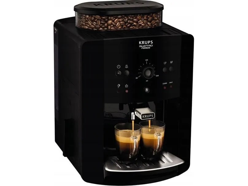 Krups Arabica EA8110, Espressomaskine, 1,7 L, Kaffebønner, Indbygget kværn, 1450 W, Sort
