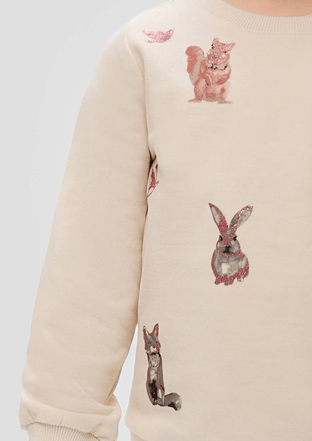 s.Oliver sweater met all over print beige