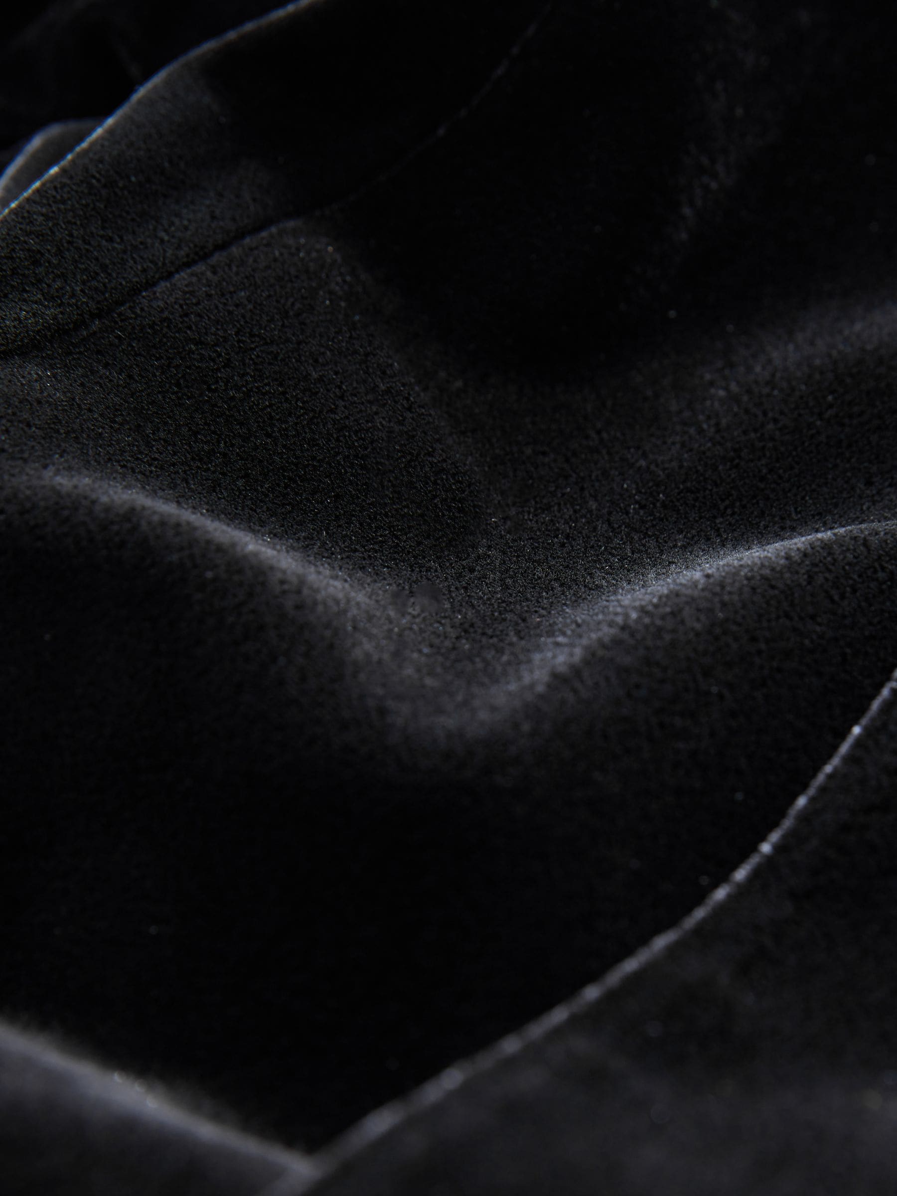 Zwart - Fluwelen blazer met enkele rij knopen