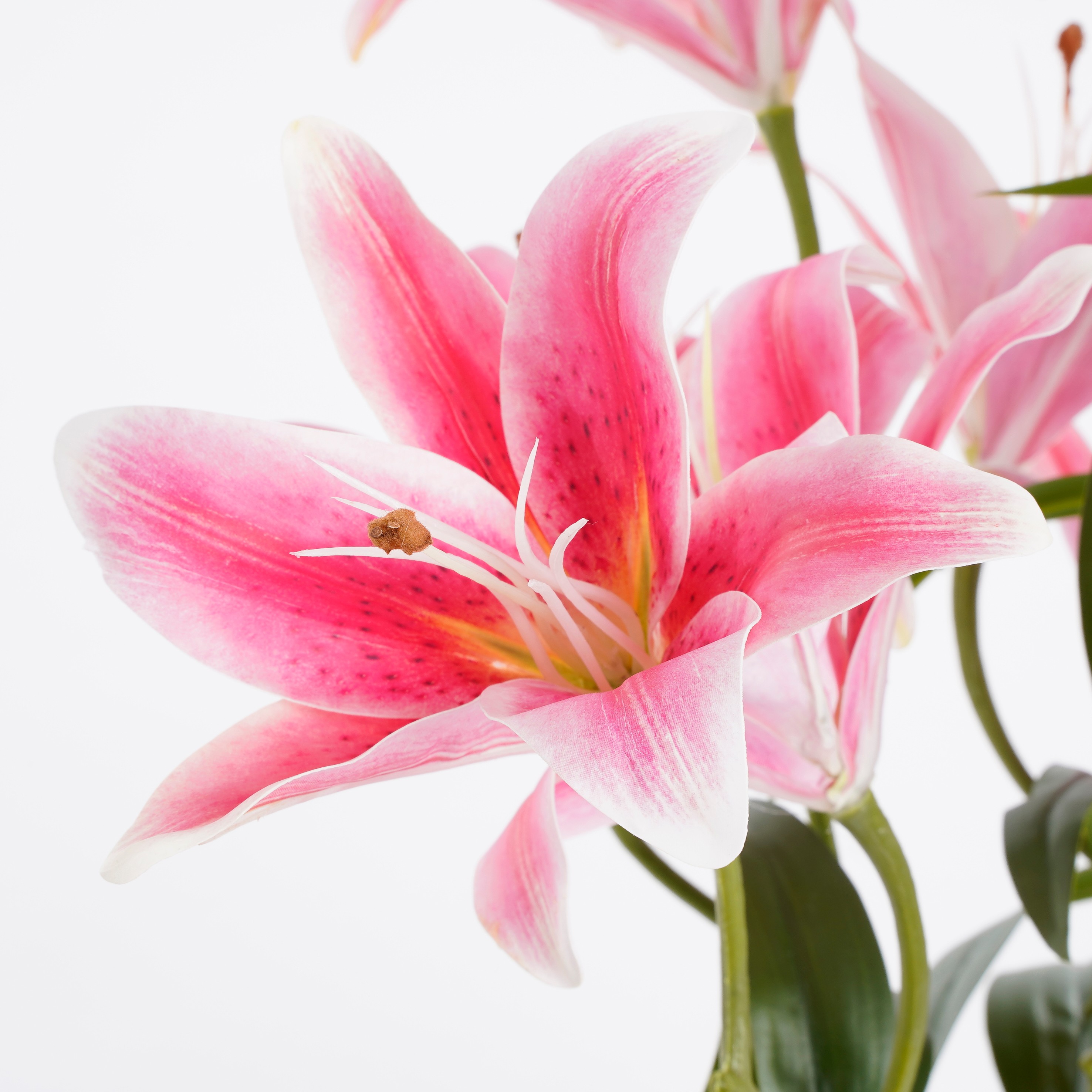 Mica decorations - lis tigré artificielle fuchsia en pot h47