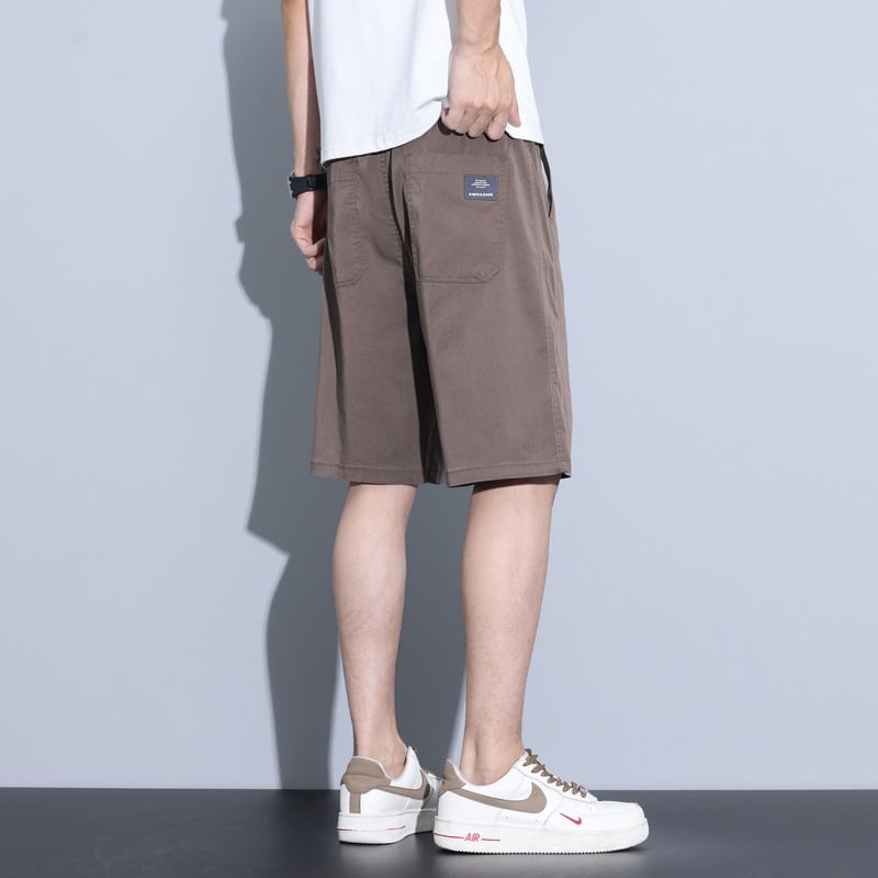 Denimic - Mid Rise Effen Applique Shorts