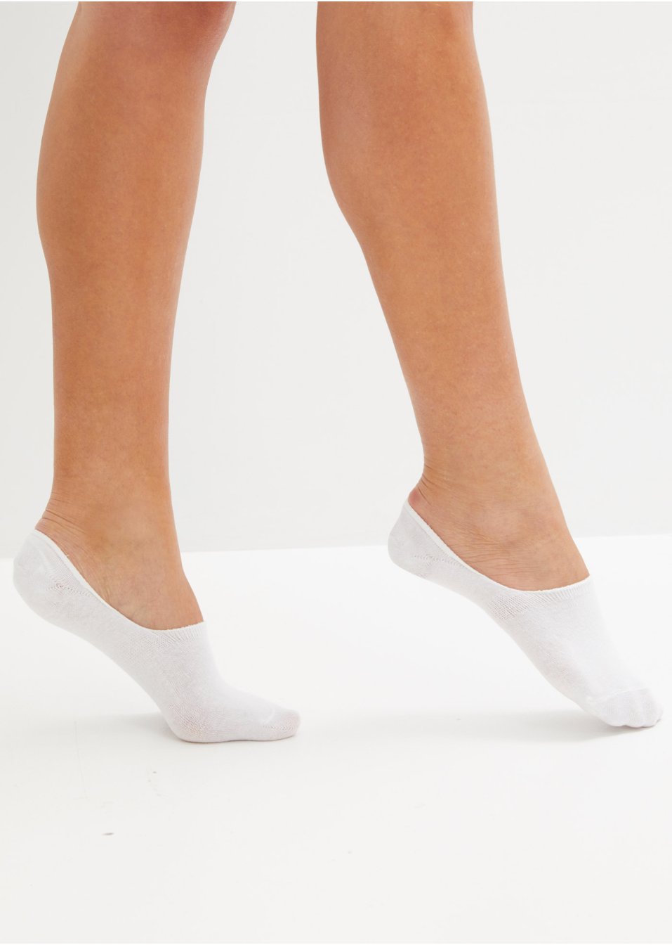 Lot de 6 chaussettes invisibles avec coton et bande silicone
