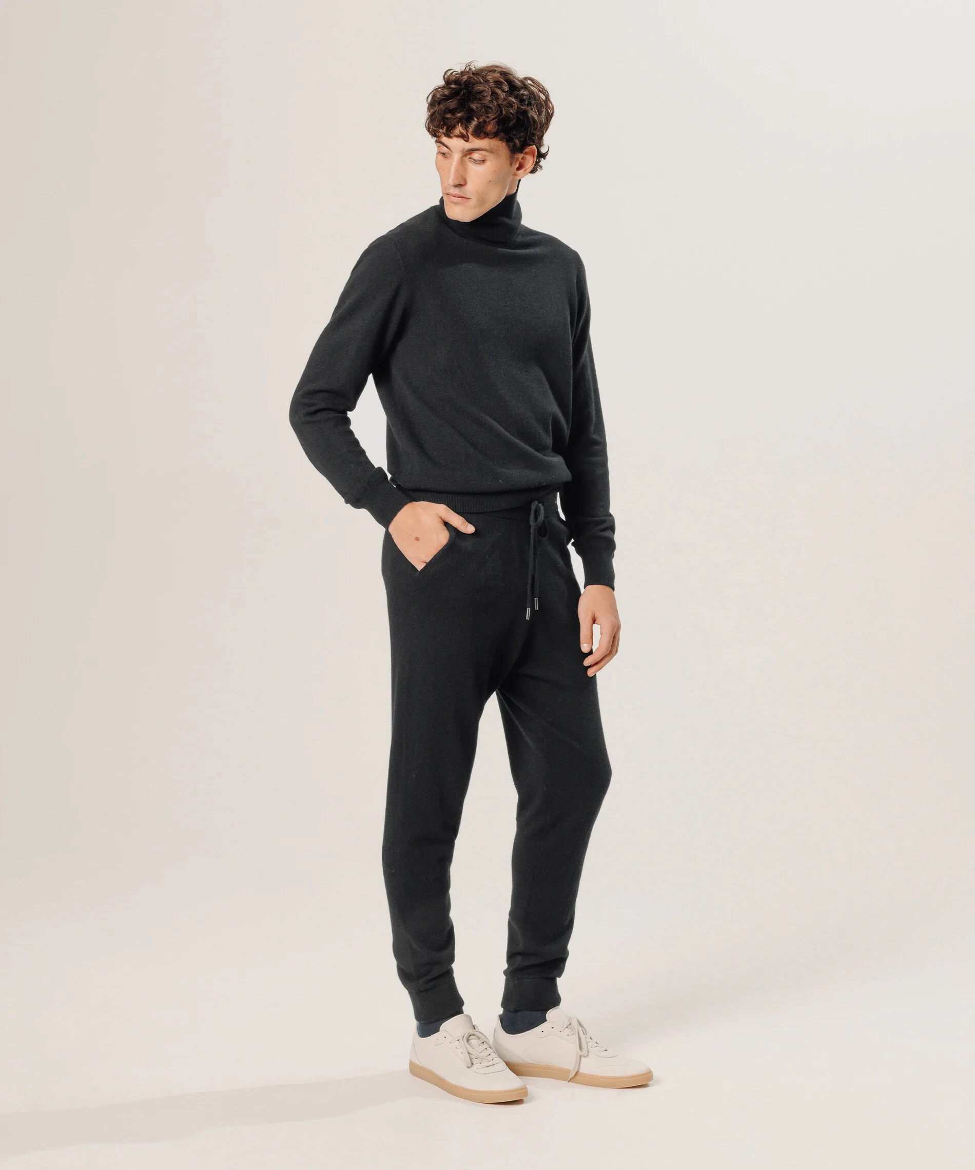 Pantalon jogging en cachemire | Noir