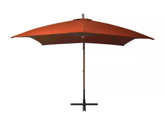 Parasol suspendu avec mât bois marron 02_0008722