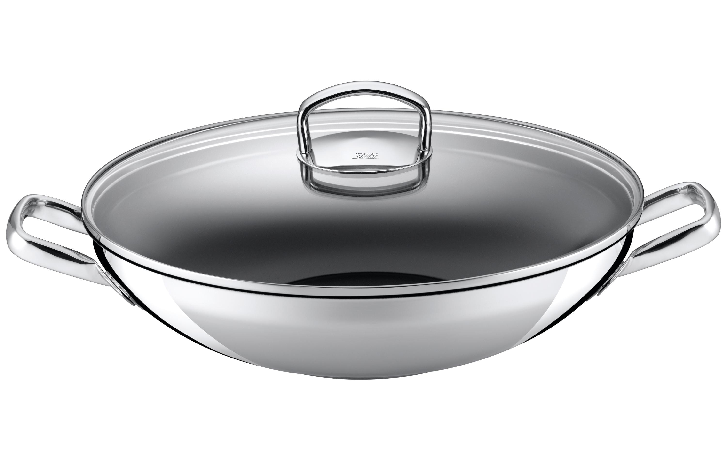Wok Hongkong 36 cm<br>Wokpfanne aus Edelstahl mit CeraProtect Antihaftbeschichtung