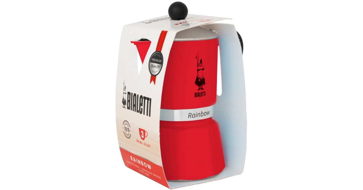 BialettiRainbow espressomachine  (Rood, 3-kops)