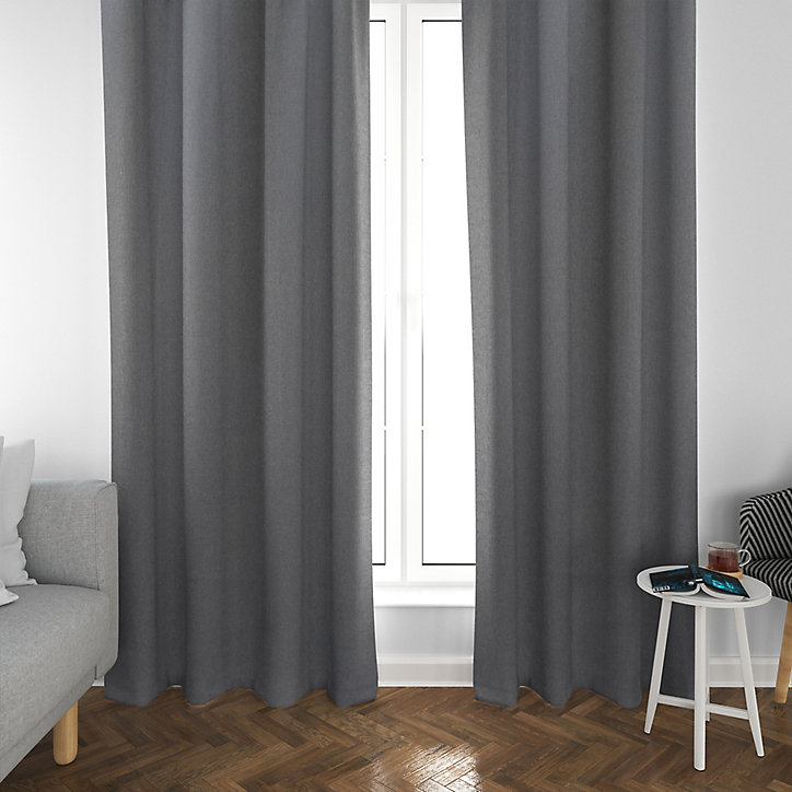Rideau occultant phonique Louca L.240 x l.140 cm gris