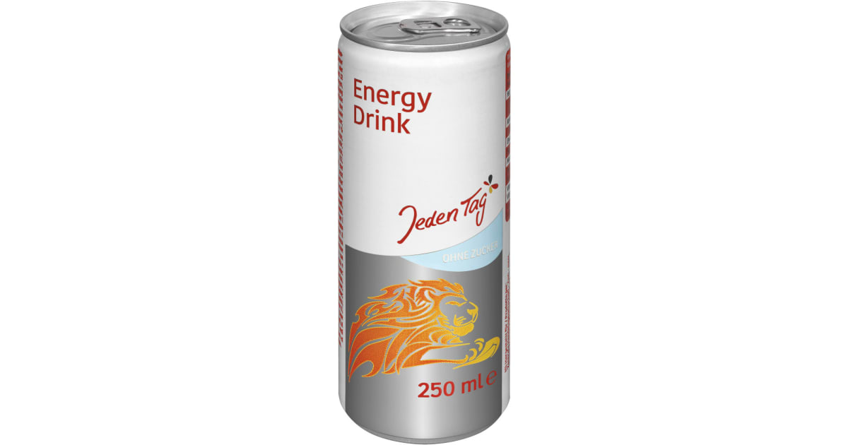 Jeden Tag Energy Drink ohne Zucker 0,25 Liter Dose (Einweg)