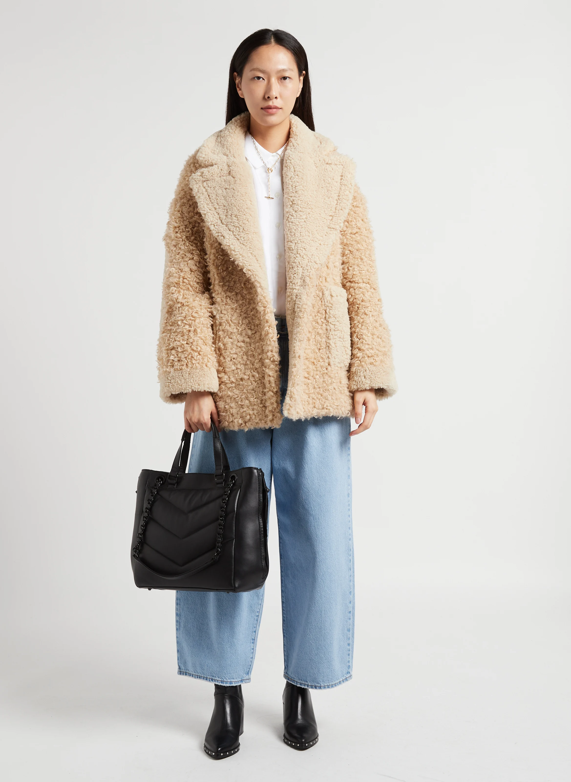 Sac cabas en cuir | Noir