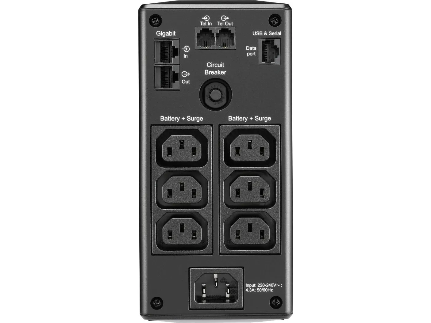 APC Back-UPS Pro BR900MI - UPS - AC 230 V - 540 Watt - 900 VA - USB - output-stikforbindelser: 6 - sort