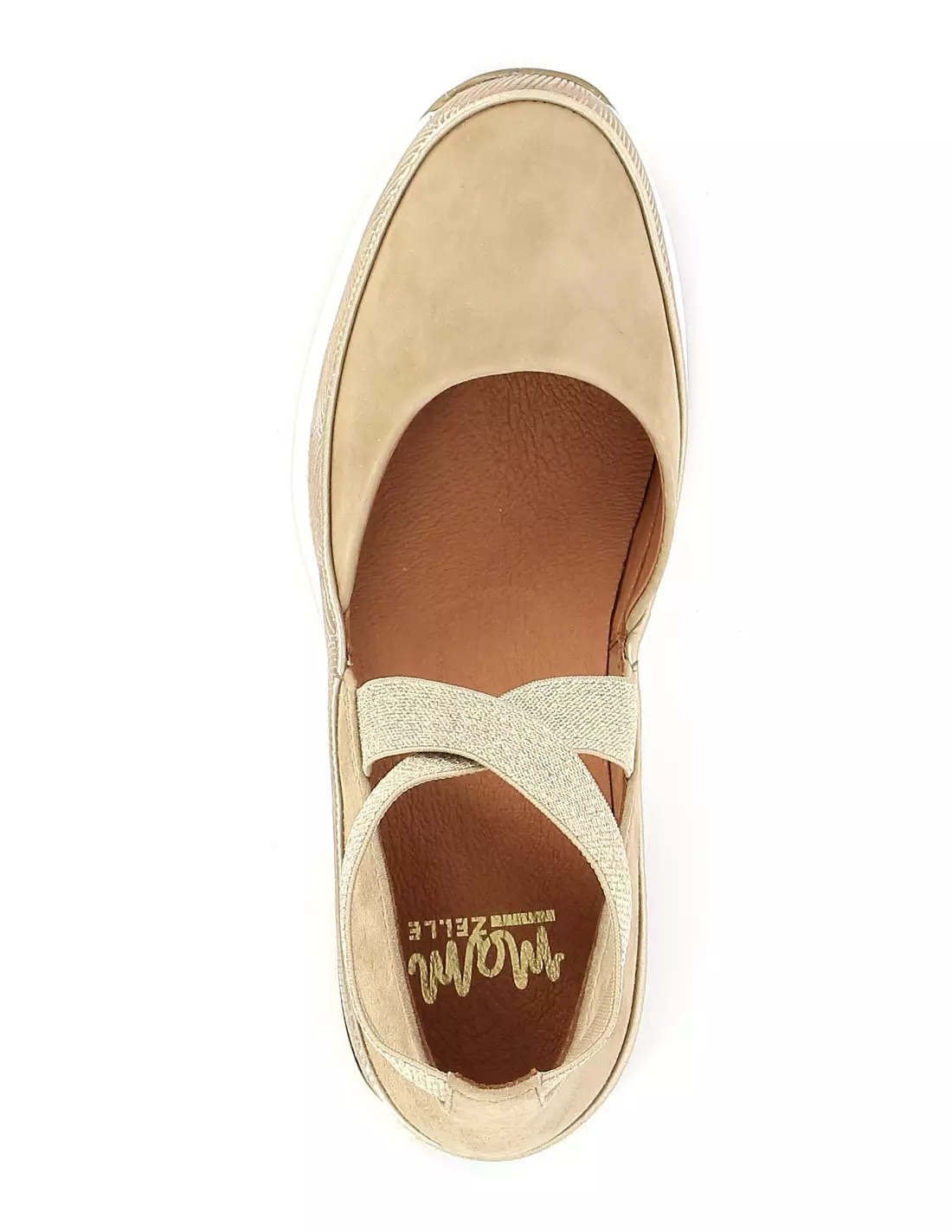 MAM ZELLE VOLOU - Ballerines & babies WAVECREMEVELOURSABLE