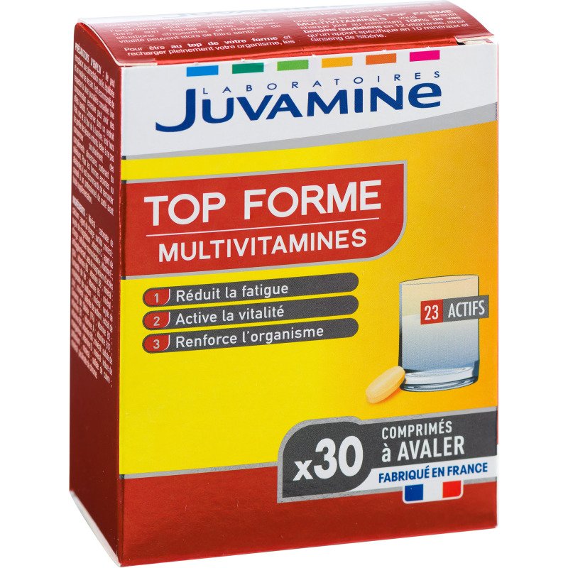 Complément alimentaire Juvamine Top Forme Multivitamines - Boîte de 30 comprimés