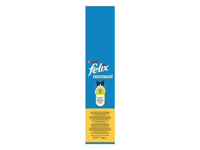Felix Trockenfutter Knuspermenü Geflügel, 2 kg Alleinfuttermittel für Katzen
