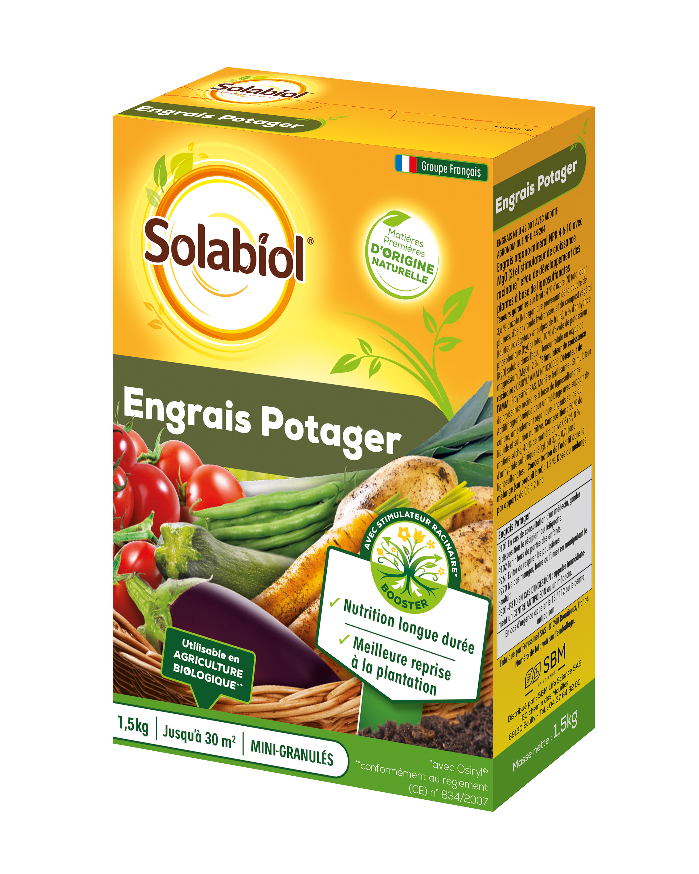 Sopoty15 | engrais potager | etui 1,5 kg | nutrition longue durée | ut