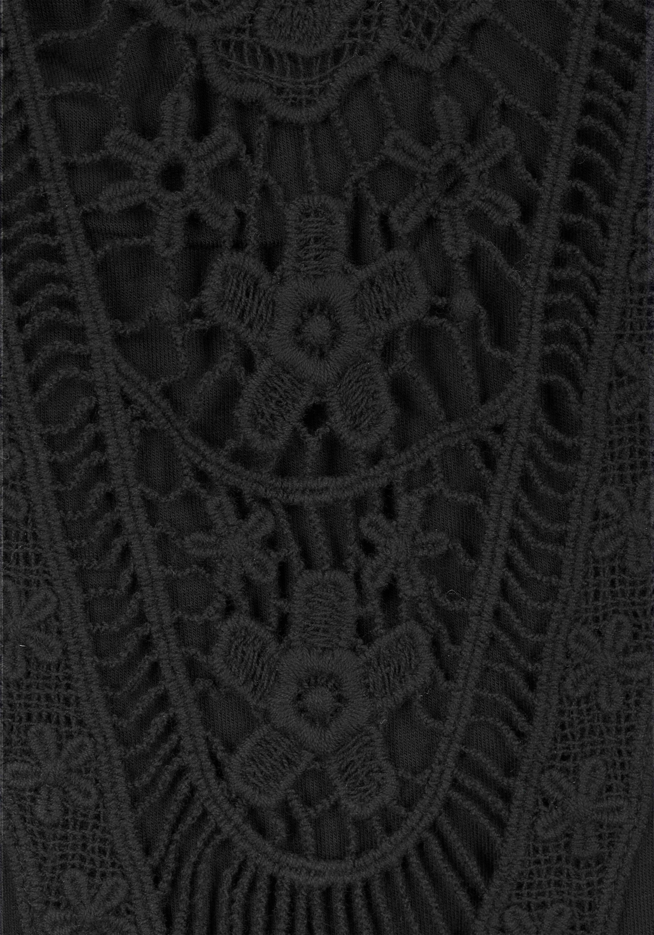 LASCANA Strandshirt in schwarz