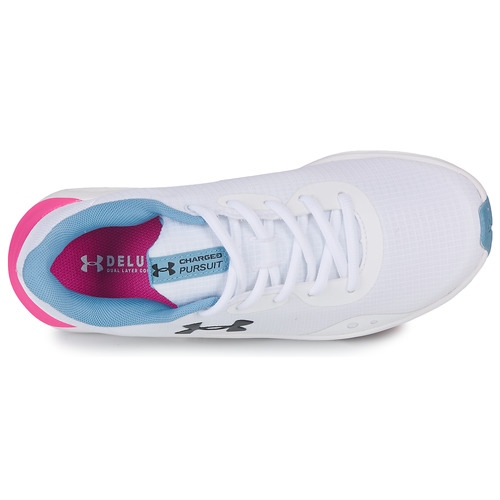Under Armour - UA W CHARGED PURSUIT 3 TECH - Blanc / Bleu / Rose