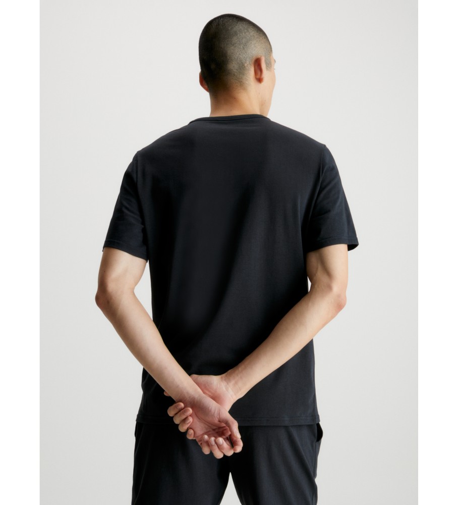 Pijama preto de algodão elástico Calvin Klein