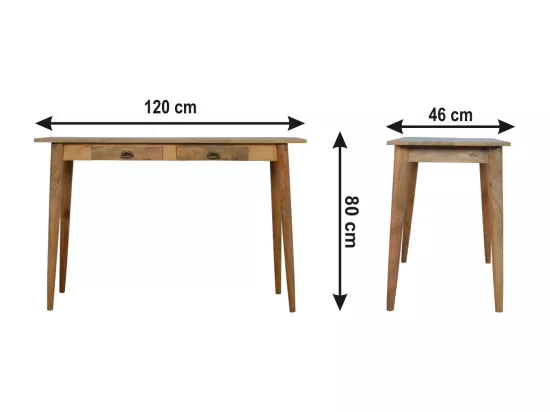 Bureau nordique à 2 tiroirs.