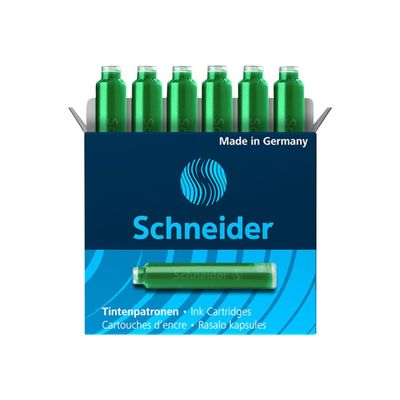 Schneider - 6 Cartouches d'encre pastel - vert
