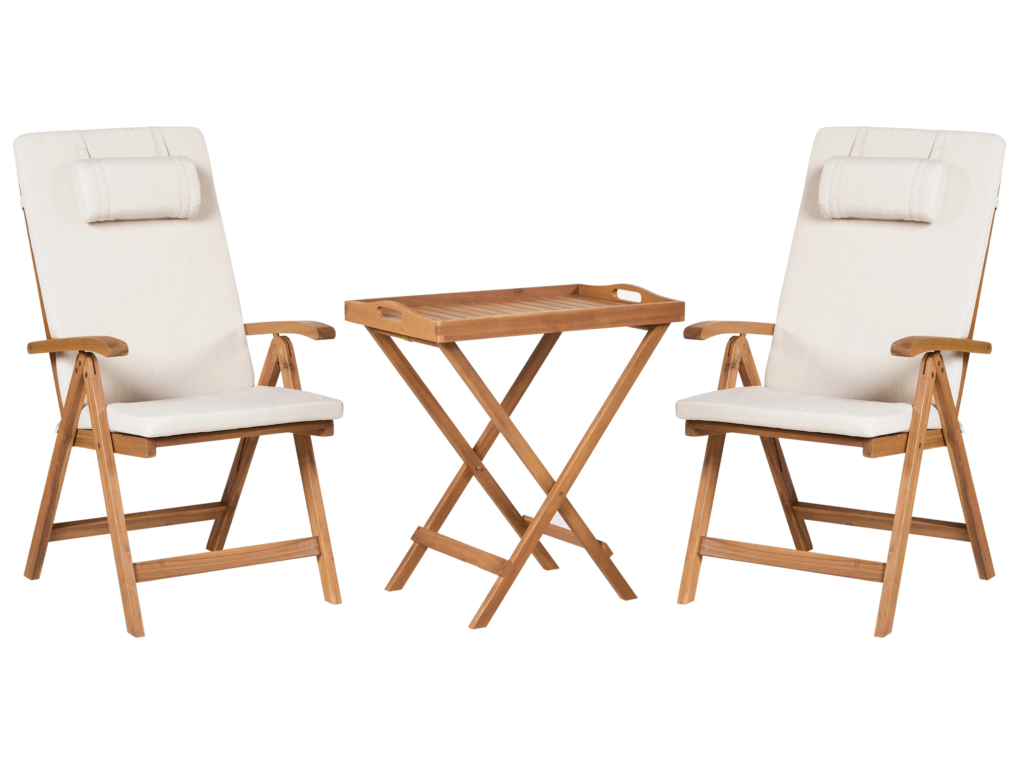 Bistroset JAVA PREMIUIM Acaciahout Lichtbeige