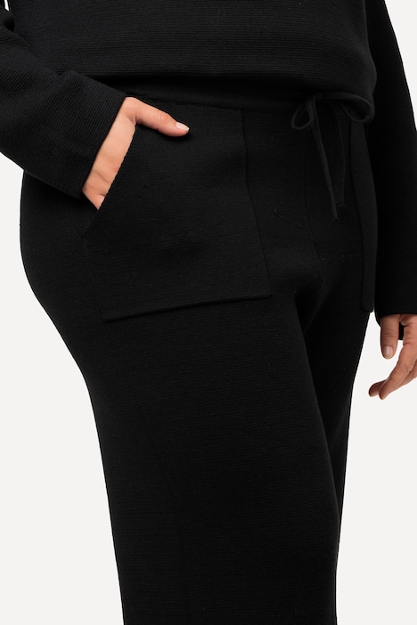 Strick-Culotte Rose, weites Bein, Strickhose
