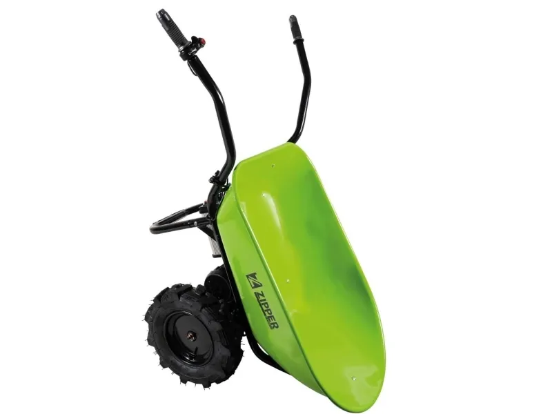 Zipper ZI-EWB260, Electric garden cart, 2 hjul, Oppustelige hjul, Sort, Grøn, 100 L, 260 kg