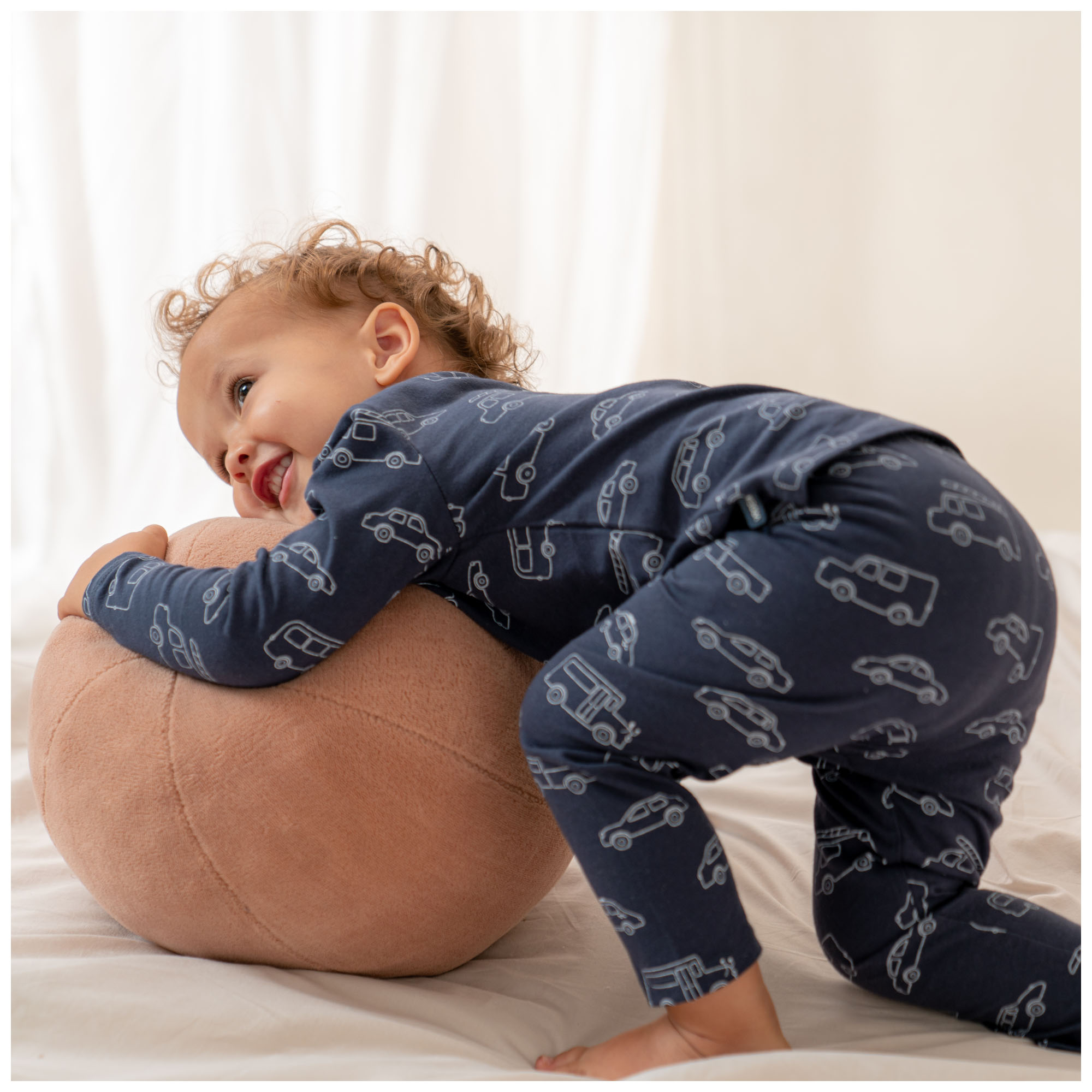 Prénatal baby pyjama auto's blauw
