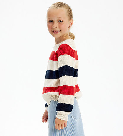 The New Bluse - Strick - TnOlly - White Swan Streifen