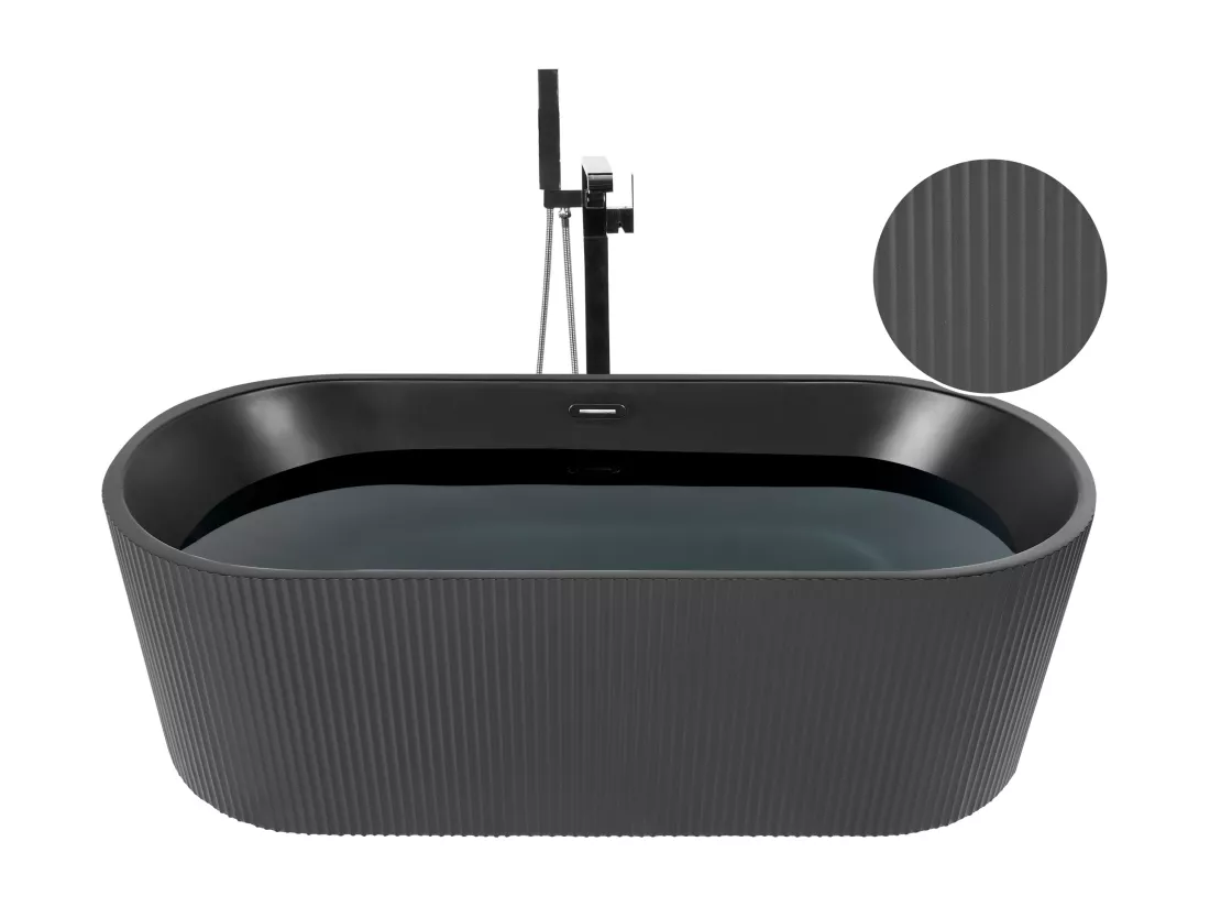 Baignoire îlot noire 169 x 80 cm GOCTA
