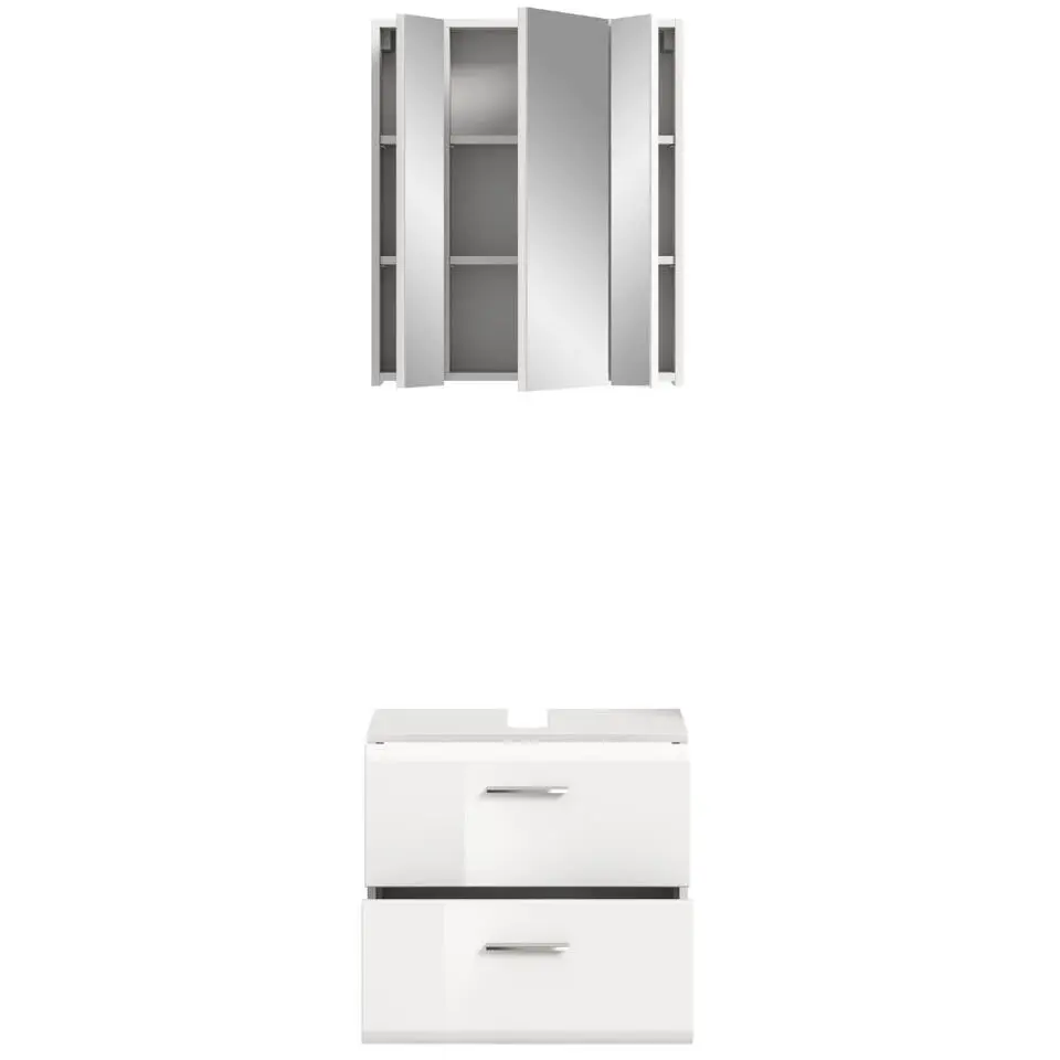 Hioshop Ice badkamer I60 wit hoogglans- wit