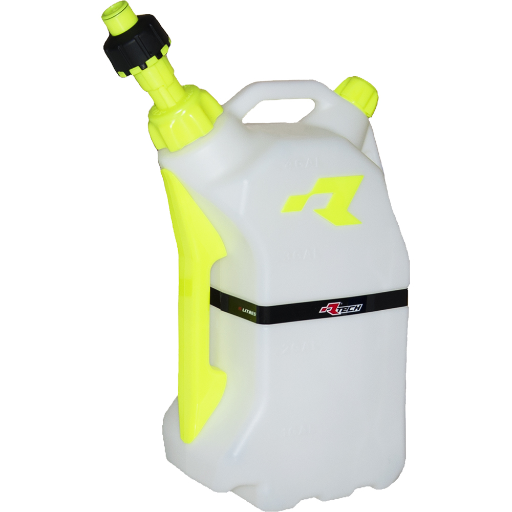 RTECHMX - Bidon d'essence 15L avec système de remplissage rapide Jaune