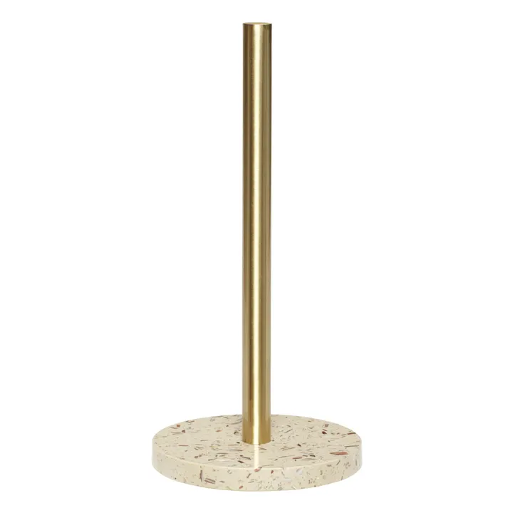 Hübsch Porte essuie-tout en terrazzo | Laiton