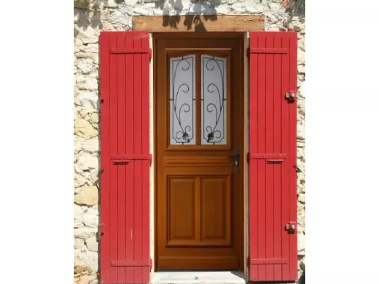 Porte D'Entree Modele Mathis Dimension 215 X 90 Poussant Gauche (Cotes Tableau)