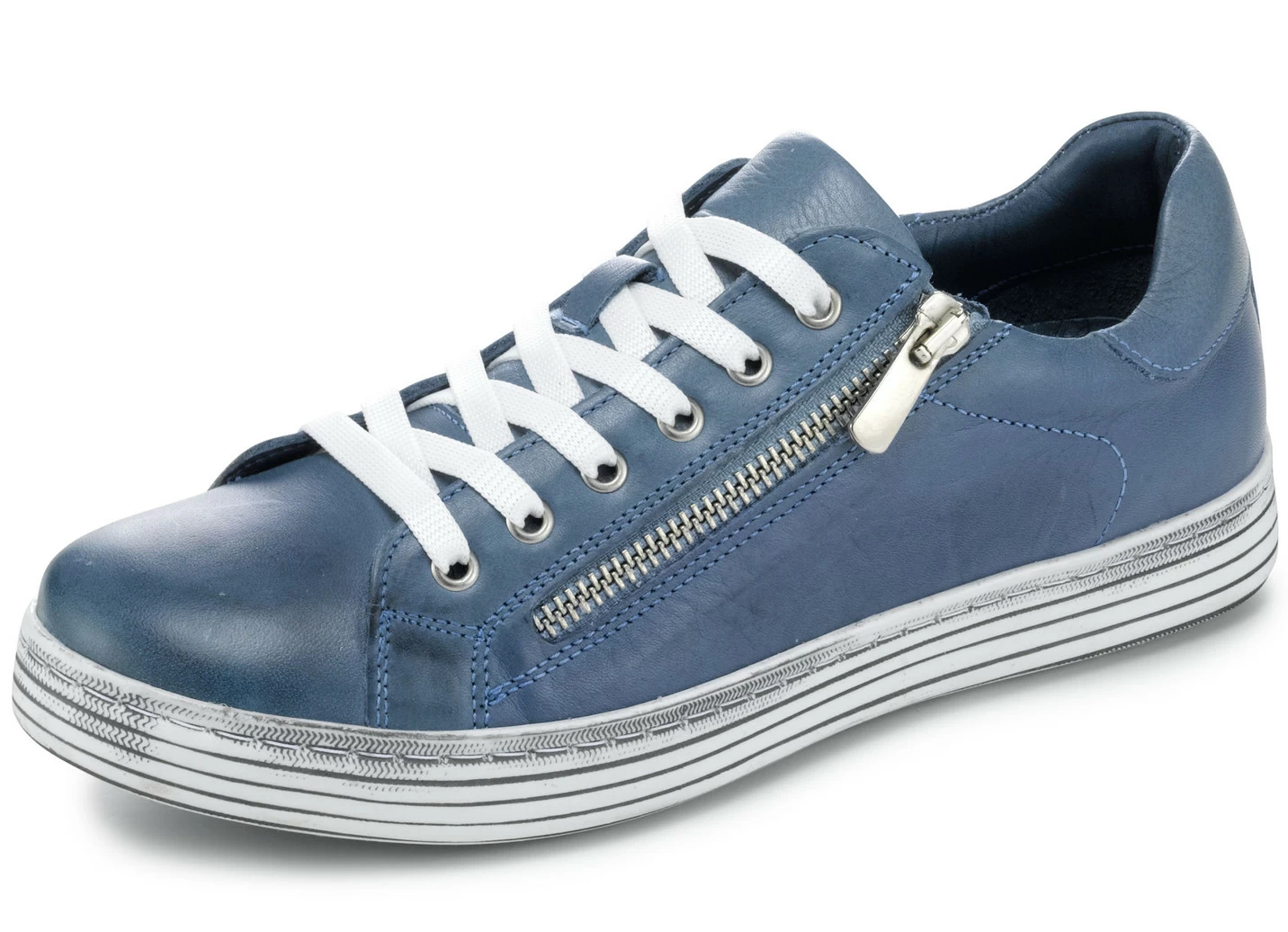 Gemini Schnürschuh mit praktischem Seitenreißverschluss