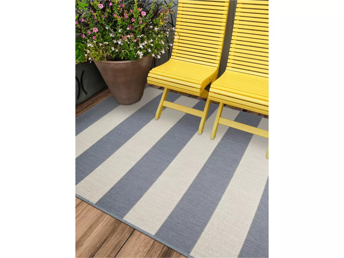 Tapis d'extérieur & intérieur Metro Bleu 160x230 cm