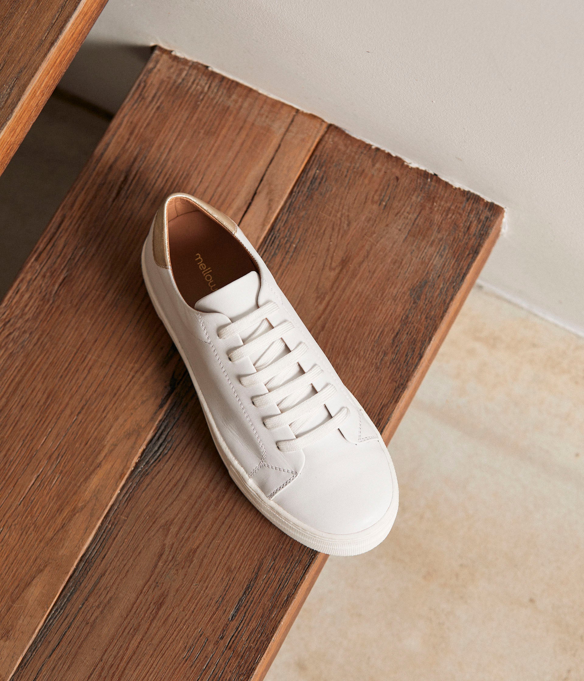 Baskets blanches cuir Annael