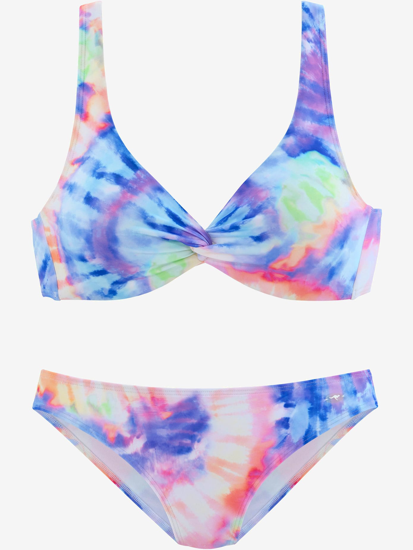 Maillot de bain à armatures imprimé, effet de couleur différent pour chaque pièce