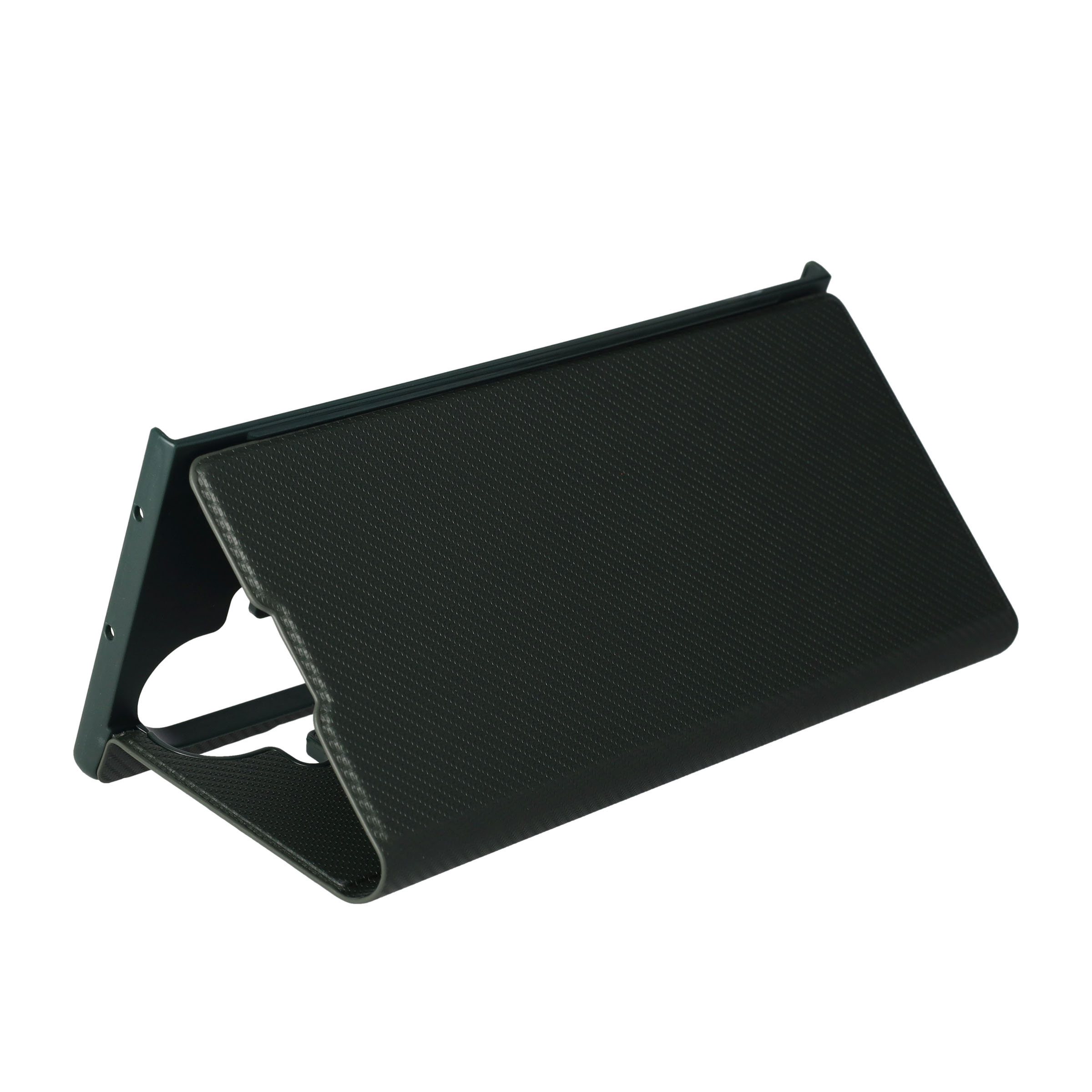 Samsung Galaxy Z Fold7 Leder Tasche Flip Cover Kevlar Look - Grün