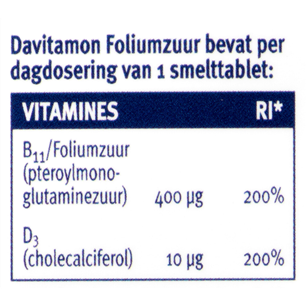 Davitamon Foliumzuur 84 smelttabletten