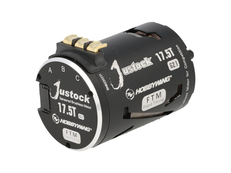 Hobbywing Brushless Motor Xerun Justock G2.1 17.5T, 2450kV Brushless Sensored Motor für Stock On-Road und Drifter im Massstab 1:10