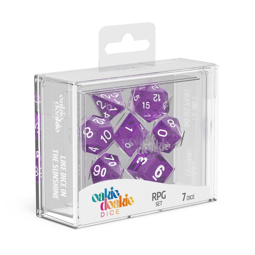 Oakie Doakie Dice dés RPG-Set Speckled - Violet (7)