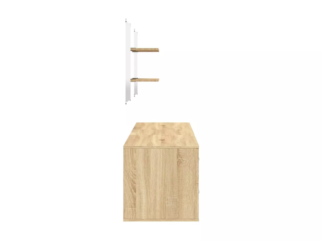 Ensemble de meubles salle de bain 5 pcs chêne bois d'ingénierie