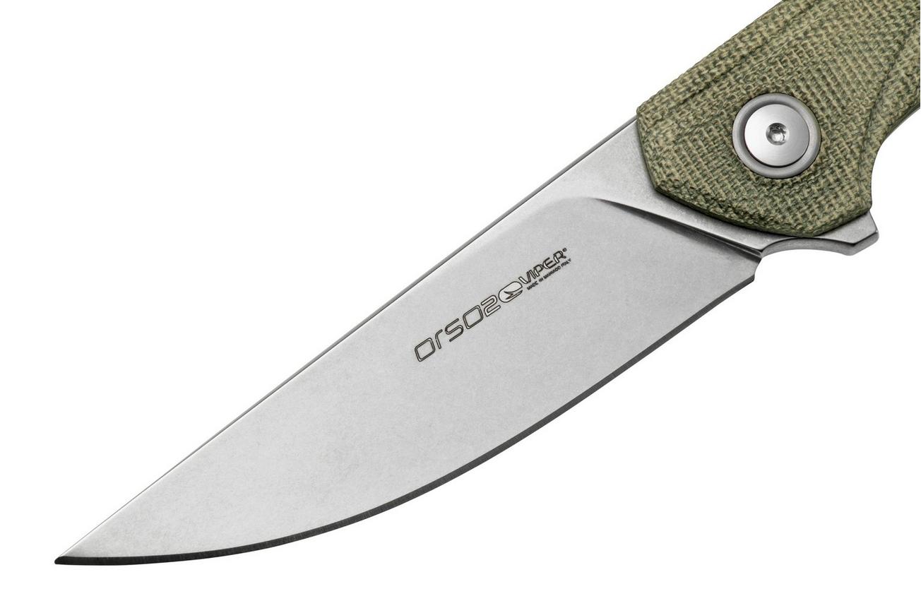 Viper Orso 2 V5998CG Green Canvas Micarta zakmes, Jens Ansø design