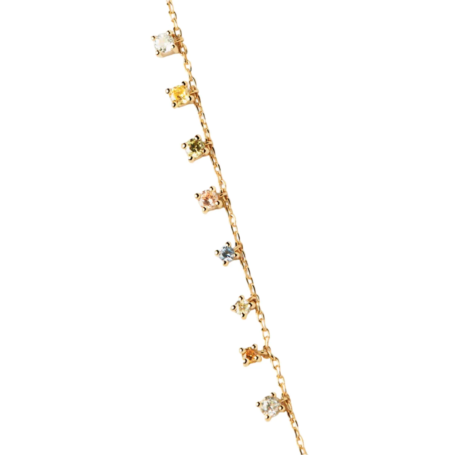 PDPAOLA Rainbow Salsa Halskæde 18 kt. Forgyldt Sølv CO01-839-U