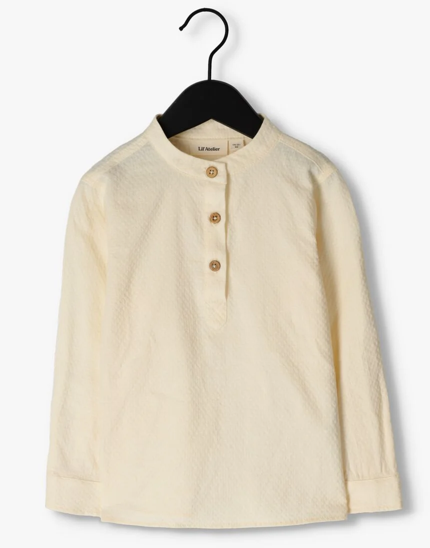 LIL\\' ATELIER beige lil' atelier casual overhemd nmmdavo ls loose shirt