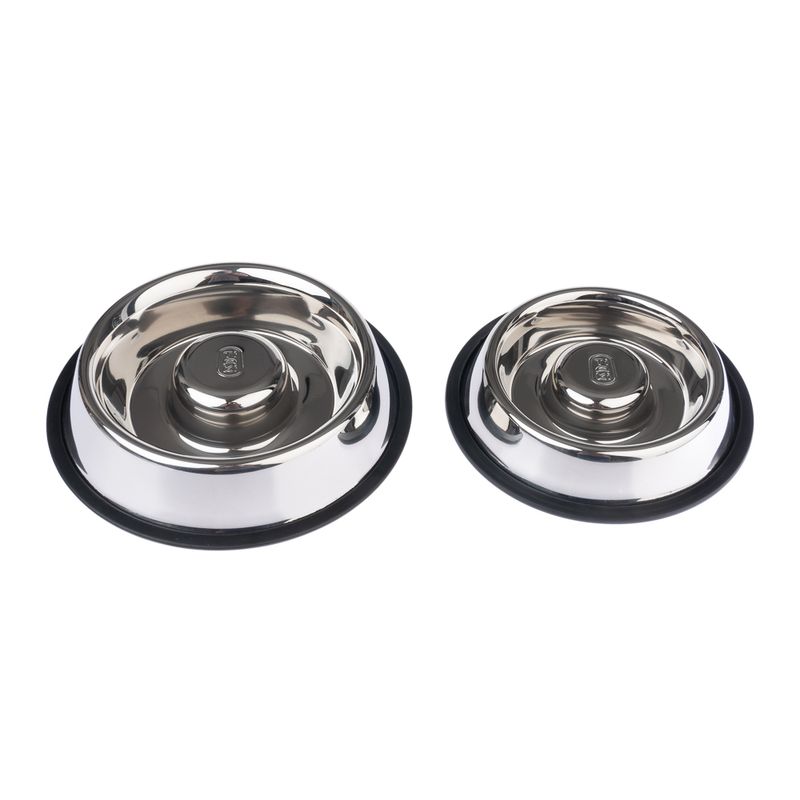 Gamelle anti-glouton TIAKI Silvered