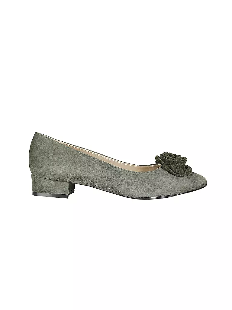 DIRNDL & BUA Trachtenschuhe - Ballerina grün